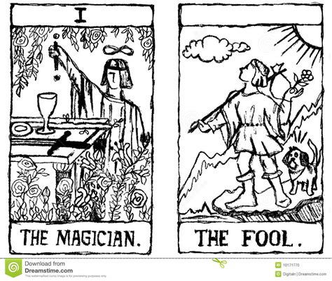 Many people have taken the time to review different oracle card decks online, and show videos or images of the actual. Two Tarot Cards outline stock illustration. Illustration ...