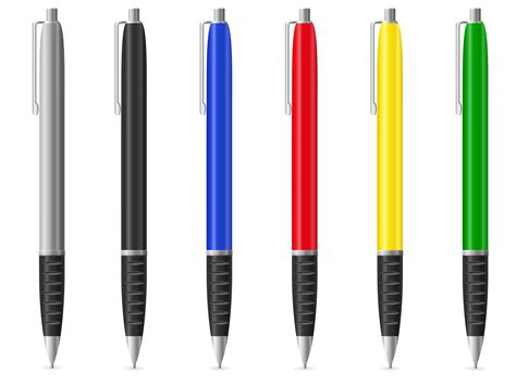 Colour Fountain Pens Vector Illustration 493220 Vector Art At Vecteezy