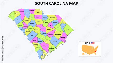 South Carolina Map District Map Of South Carolina In District Map Of