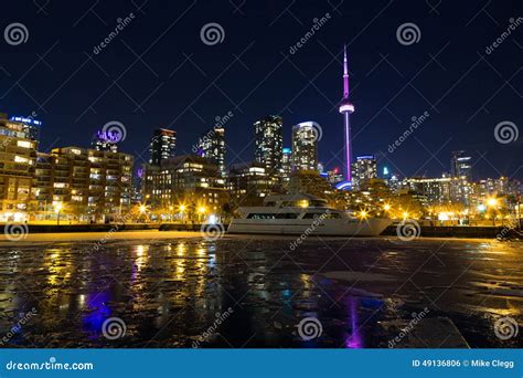 Toronto Skyline In The Winter From The West Editorial Photo Image Of