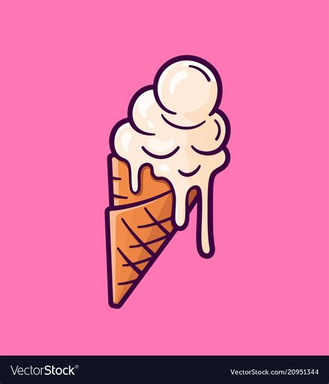 Dripping Ice Cream Cone Drawing At Drawing