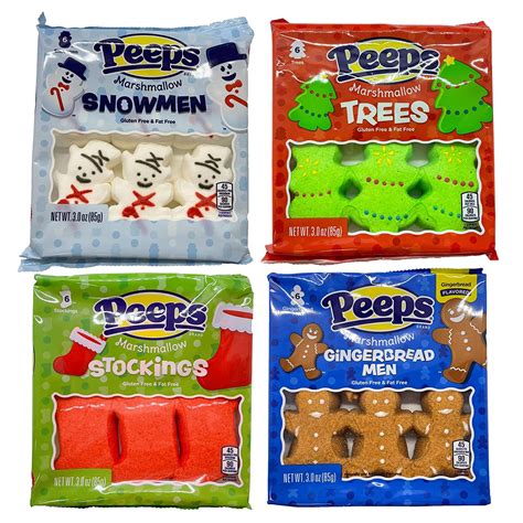 Christmas Peeps Combo Pack 4pk Bundle 6ct Trays