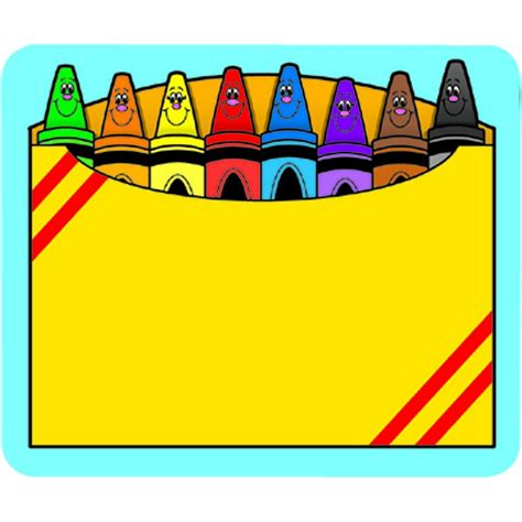 Free Printable Crayon Name Tag Template