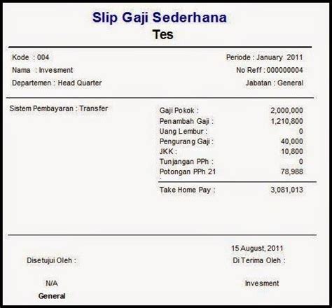 Karena tidak jarang para karyawan membutuhkan slip gaji untuk keperluan pribadinya. Contoh Slip Gaji Bulanan Karyawan Swasta | Terbaru 2015 ...