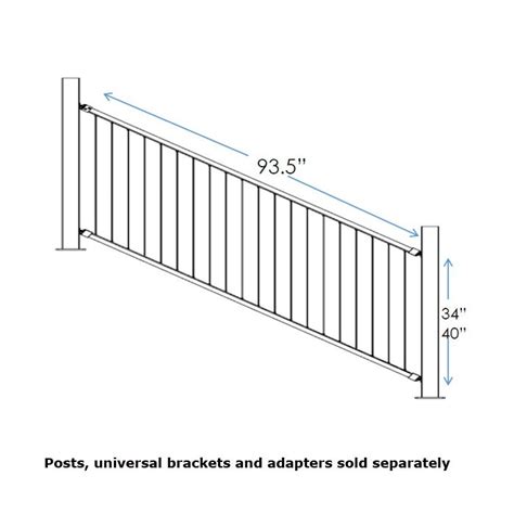 Fortress Fe26 Vertical Cable Railing Stair Panel Decksdirect