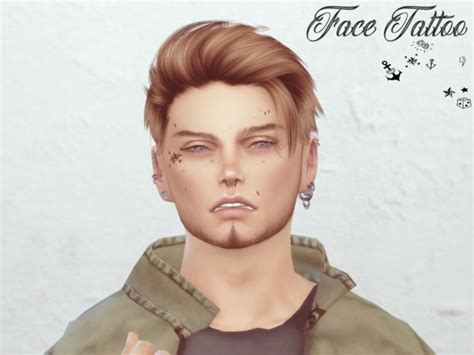 Face Tattoo By Reevaly At Tsr Sims 4 Updates
