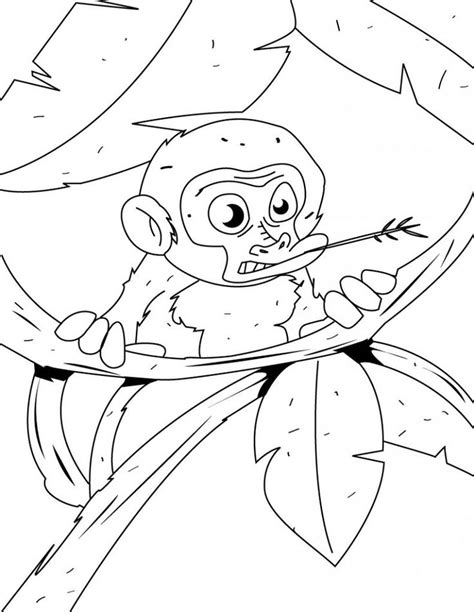 Free Printable Monkey Coloring Pages For Kids | Monkey coloring pages