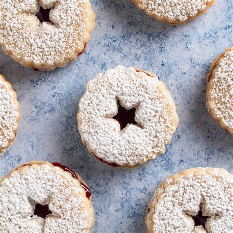 Shortbread Linzer Cookies With Raspberry Jam Always Eat Dessert