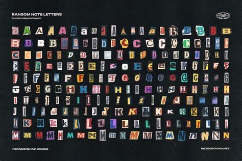 Ransom Note Letters By Indieground Design Inc Lettering Ransom