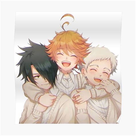 Poster The Promised Neverland Drôle Emma Ray Norman Par