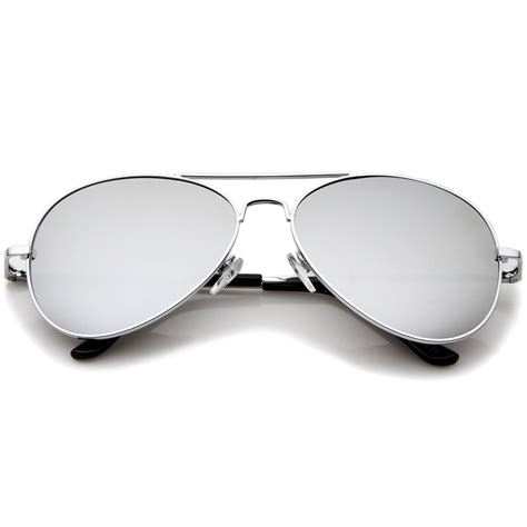 Retro Celebrity Robert Redford Mirrored Lens Metal Aviator Sunglasses Zerouv