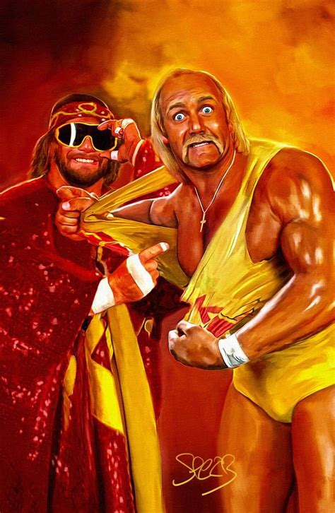 Mega Powers Hulk Hogan Macho Man Randy Savage By Markman On