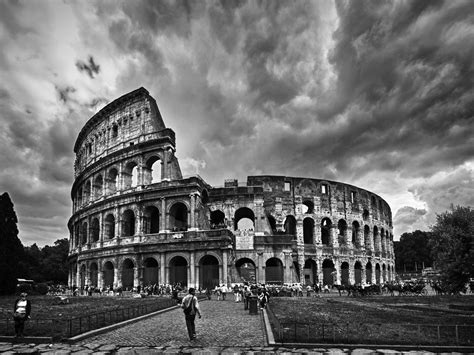 Fantasy style portrait of the scary woman in the ruins, black and white shot. The Colosseum, Rome | The Colosseum, or the Coliseum ...