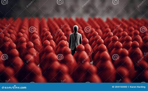 Abstract Image Representing Individuality And Leadership Stock