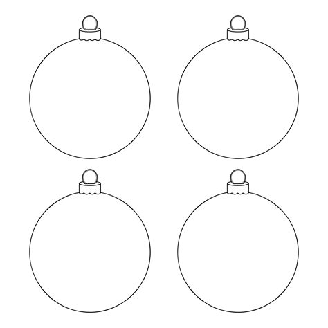 Paper Christmas Ornaments Cutouts To Color