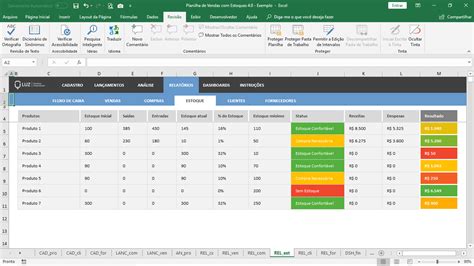 Planilha De Vendas Com Estoque 40 Planilhas Em Excel