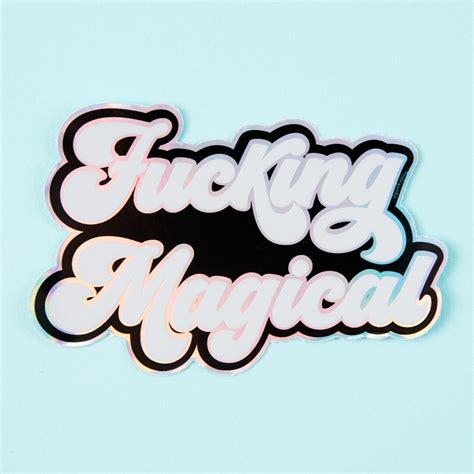Fcking Magical Holographic Sticker Laptop Stickers Die Cut Etsy