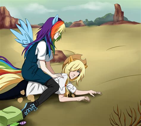 Applejack And Rainbow Dash By Rai Aisaka On Deviantart