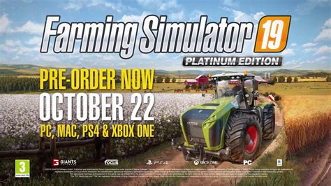 Landwirtschafts Simulator 19 Platinum Edition Gamescom Trailer Youtube