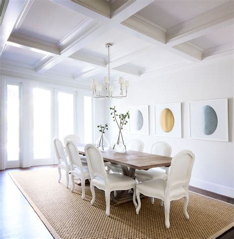 The project is 1100 linear feet, the room is 16x20. Coffered Ceiling Dining Room - Transitional - dining room ...
