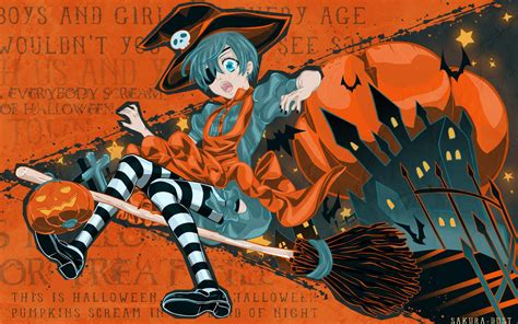 Cute Halloween Anime Girl Wallpapers Wallpaper Cave