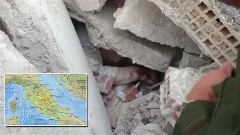 Man Tries To Calm Woman Trapped Under Rubble After Italy Earthquake