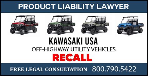 Kawasaki Usa Recalls Off Highway Utility Vehicles