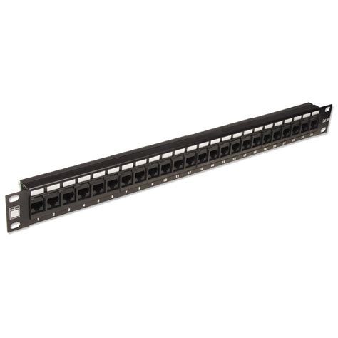 24 port patch panel can be applied in fiber and copper cabling system to organize and distribute cables and the branches. 19" CAT5e 1U 24 Port RJ-45 Patch Panel, Unshielded, Black ...