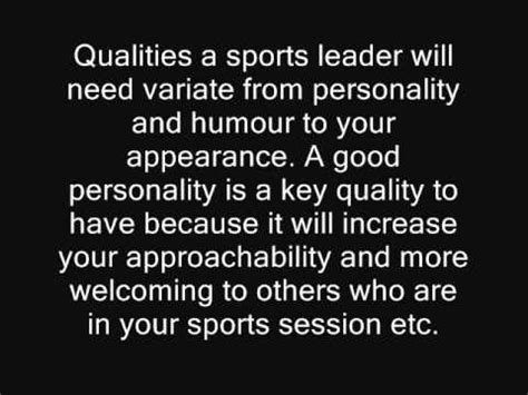 Good leaders must be good role models, knowledgeable in their fields, and worthy of respect. What Makes A Good Sports Leader - Leading In Sports ...