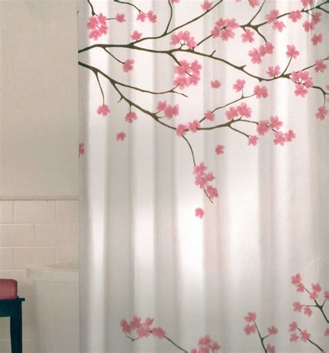 Floral Cherry Blossom Pink Brown White Quality Fabric