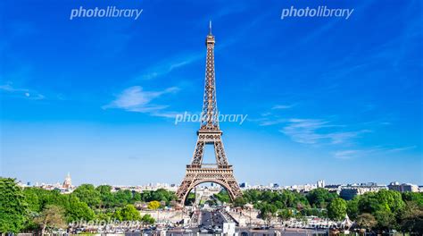 世界遺産 パリのセーヌ河岸 エッフェル塔 ワイド 写真素材 6056209 フォトライブラリー Photolibrary