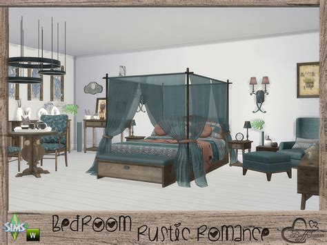 Available at the sims resource. Rustic Romance Bedroom (Main) - The Sims 4 Catalog