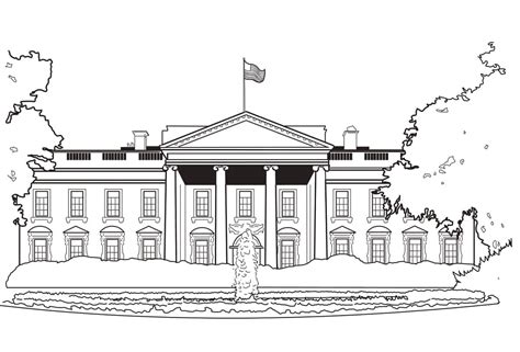 Drawing Of White House Coloring Page Download Print Or Color Online