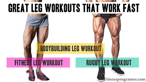 Great Leg Workouts That Work Fast Workout Planner