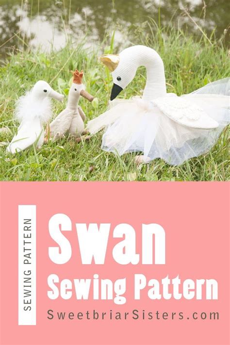 Swan Stuffed Animal Sewing Pattern Ballerina Swan Boho Soft Toy