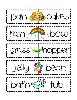 Here are four sets of picture cards for the alphabet. Compound Words Literacy Centres by Sam Nowak | Teachers Pay Teachers