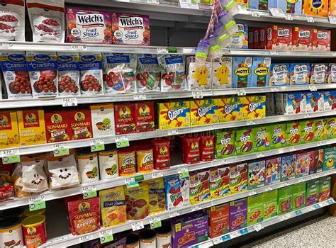The Fruit Snack Aisle Of A Publix Grocery Store Editorial Stock Photo