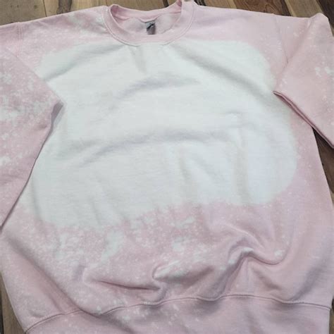 Bleached Sweatshirt Blank Bleached Sweatshirts Blanks Pink Etsy