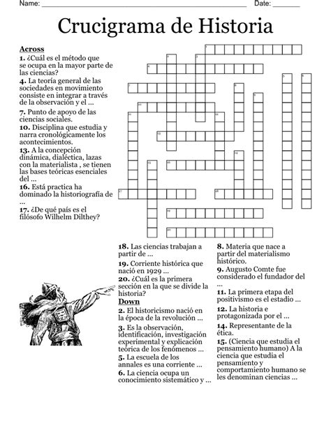 Crucigrama De Historia Crossword Wordmint