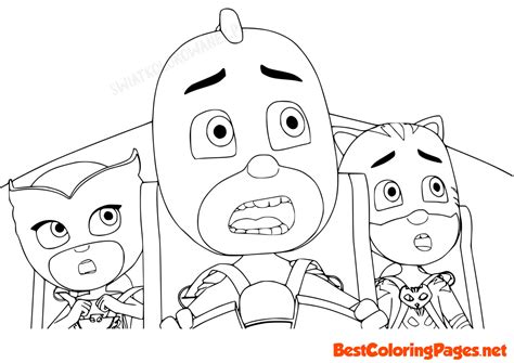 Pj Masks Amaya Greg And Connor Free Printable Coloring Pages