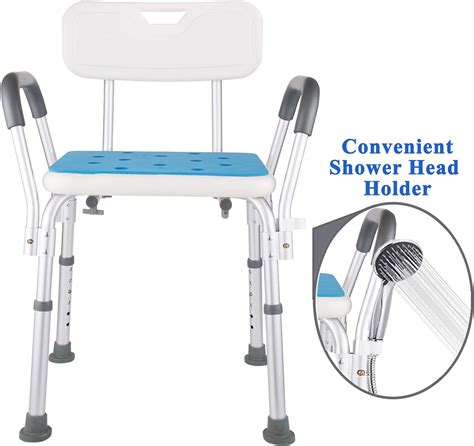 Medokare Shower Chair With Arms Shower Seat With Handles For Seniors