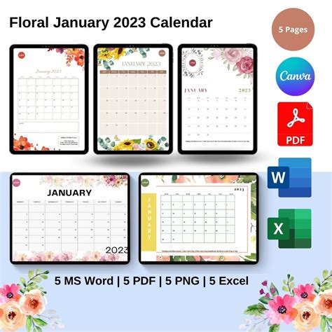 2023 Calendar January Printable Mobila Bucatarie 2023 Aria Art