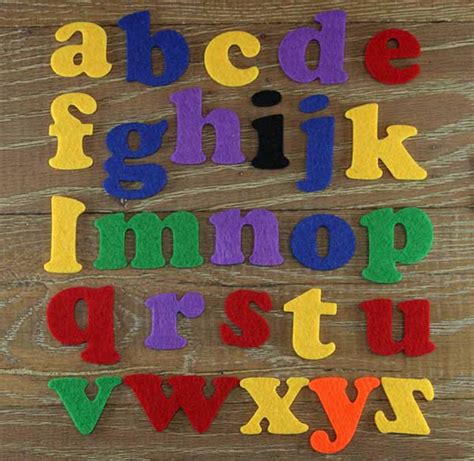 Cooper Black Font Alphabet Set 3mm Felt Lower Case Letters A Z Etsy