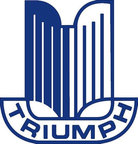 Triumph Logo In Blue Available On A Variety Of Products
