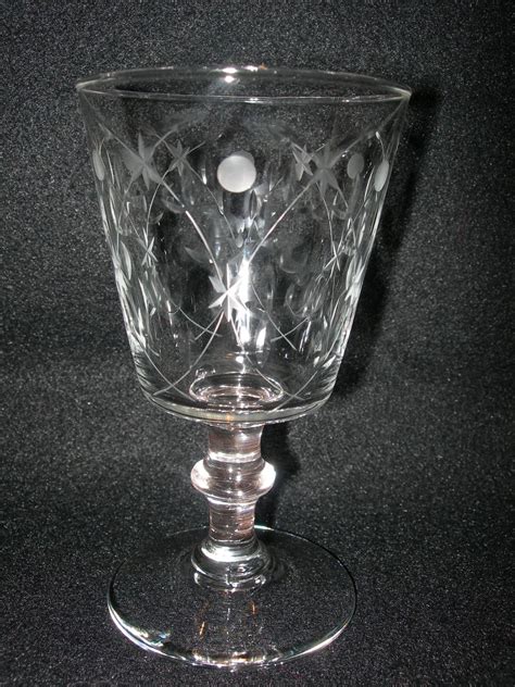 Set Of 7 Vintage Cut Glass Goblets From Dorothysbling On Ruby Lane