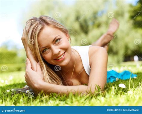 Girl In A Grass Medium Format Image Stock Photo Image Of Flower