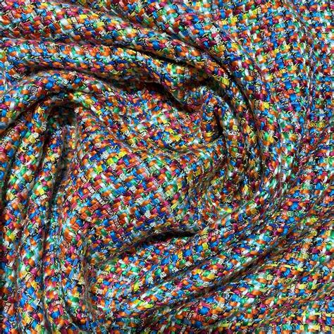 Woven And Iridescent Fabric With Multicolored Tweed Effect — Tissus En