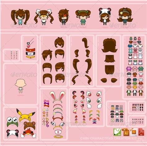 Chibi Characters Creation Kit Vol 1 Paper Dolls Book Paper Toys