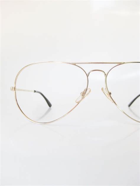 1970s mens wire rim aviator eyeglasses gold metallic deadstock vintage glasses eyeglass frames