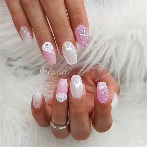 63 Pretty Nail Art Designs For Short Acrylic Nails Stayglam White